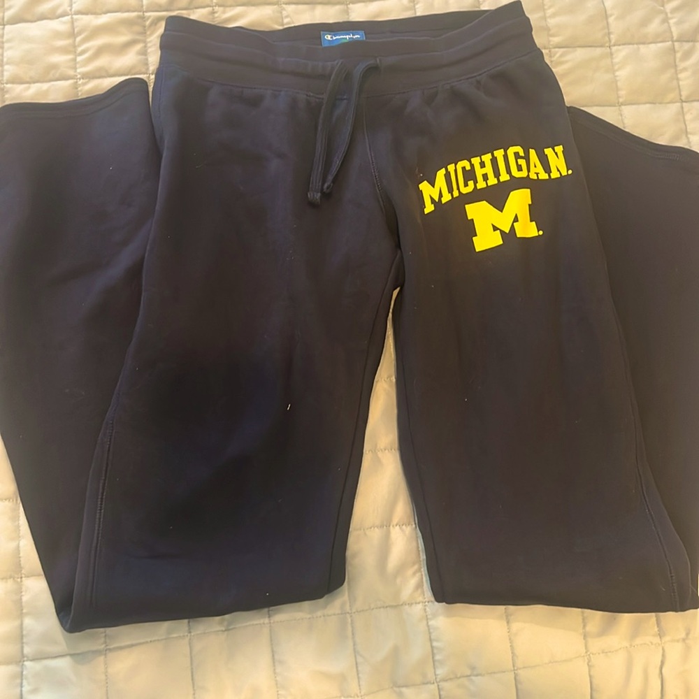 UMich Champion wide leg sweatpants